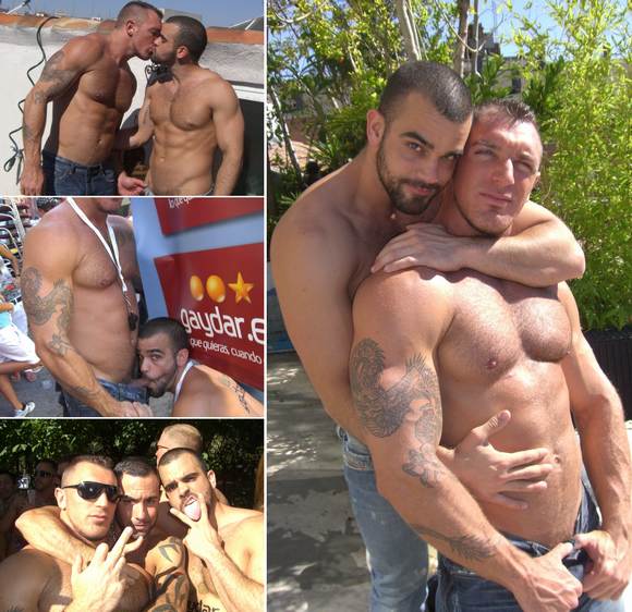 Gay Porn star Francesco D’Macho & Damien Crosse Madrid Pride 2008