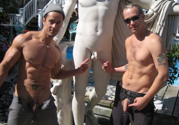 porn star Rafael Alencar and Rod Barry show dick