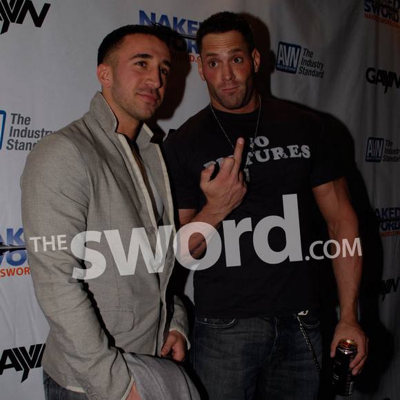 Falcon Exclusive Porn Star Erik Rhodes at GayVN Awards Red Carpet 2009 with boyfriend