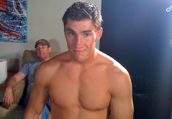 muscular gay porn star Hayden Stephens at Jet Set Men