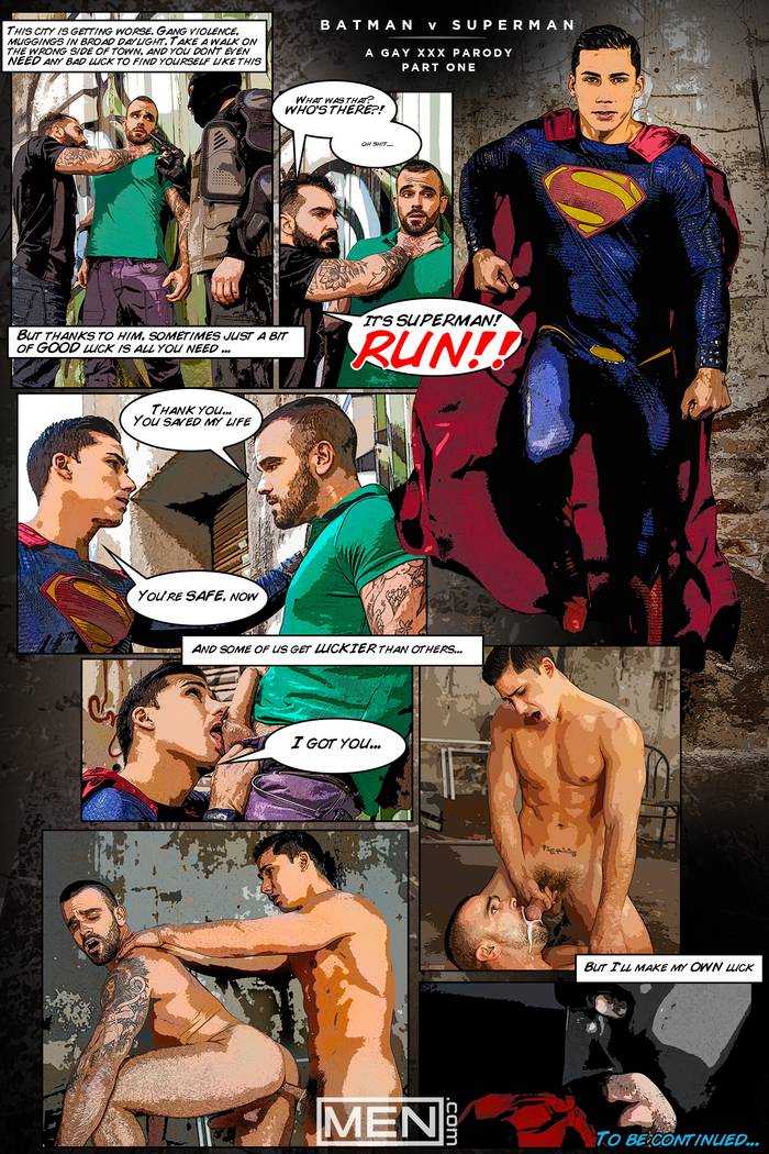 Superman Porn Blog - Superman Topher DiMaggio Fucks Damien Crosse in Batman V Superman: A Gay XXX  Porn Parody Part 1