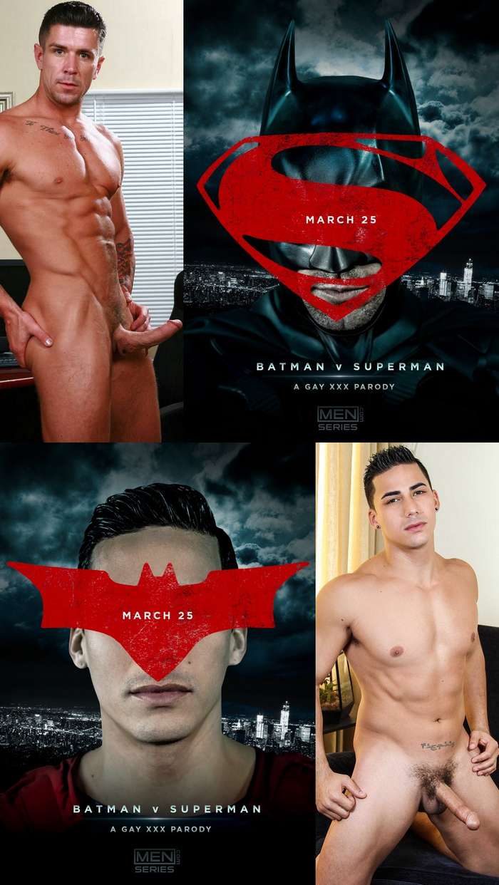 Batman Superman Gay Dick Porn - Men.com To Release Batman V Superman A Gay XXX Parody Starring Trenton  Ducati and Topher DiMaggio