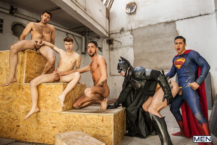 Superman Gay Porn - Batman V Superman: Gay XXX Parody Ends with 5-Stud Orgy