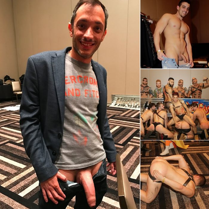 Backstage Gay Porn - Gay Porn Stars at HustlaBall Las Vegas 2017 Backstage