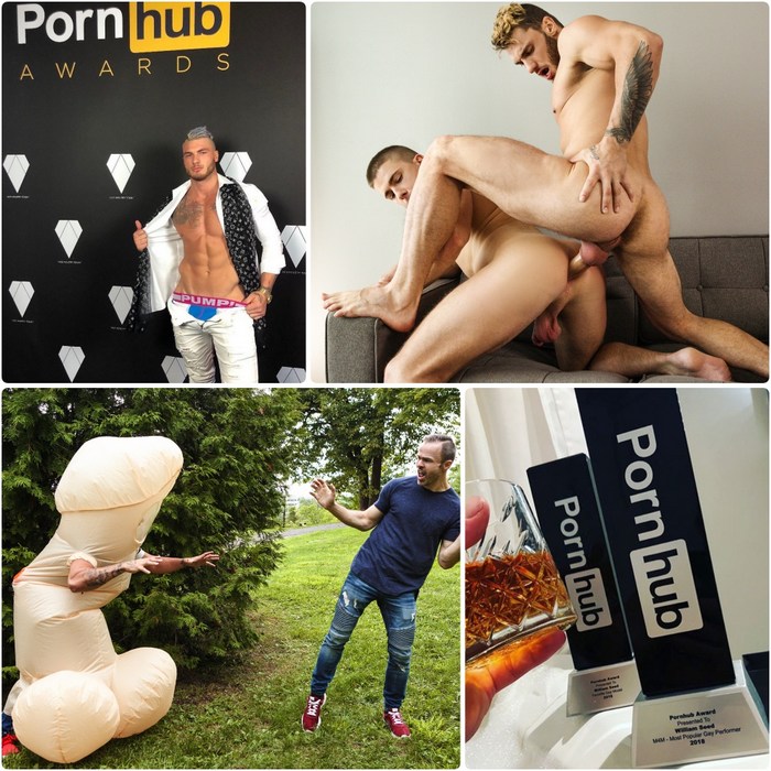 Pornhup - Gay Porn Star William Seed Wins Pornhub Awards, Dresses Up In A ...